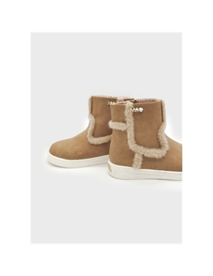 Mayoral 44.484/46.484 Stivaletti con dettagli in pelliccia Taupe