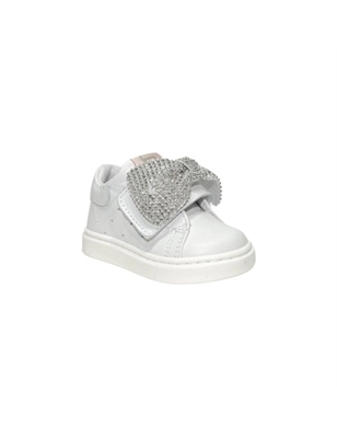 Balducci CSP5708B sneakers bambina primi passi in pelle bianco