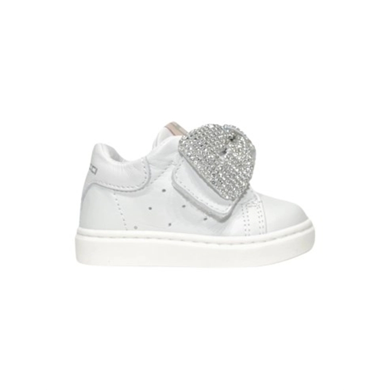 Balducci CSP5708B sneakers bambina primi passi in pelle bianco