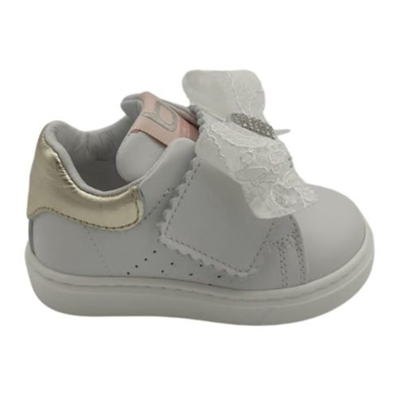 Balducci sneakers bianco oro con fiocco CITA 6829B