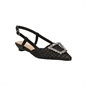 KEYS Slingback Tacco Basso Nero K-12240