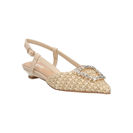 KEYS Slingback Tacco Basso Avana K-12240