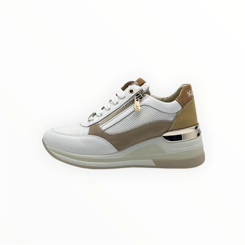KEYS K-11813 White/Beige Sneakers Donna