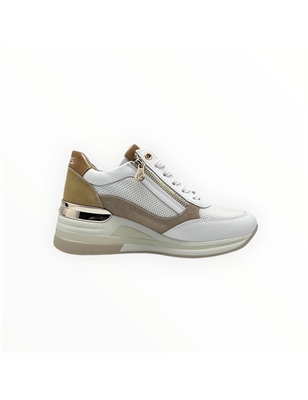 KEYS K-11813 White/Beige Sneakers Donna