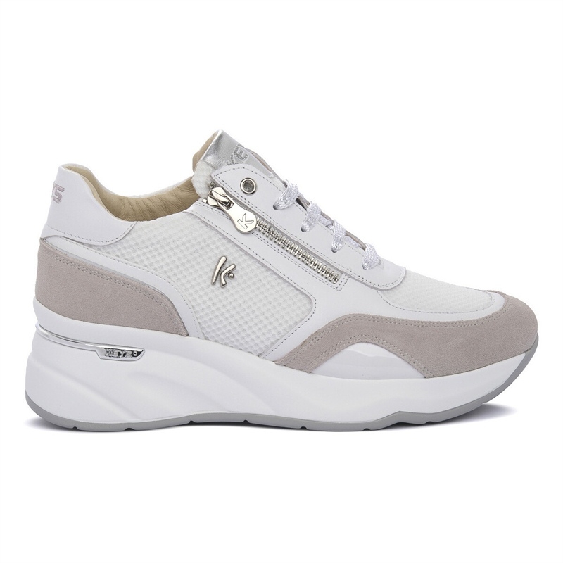 KEYS K-11900 White/Silver Sneakers Donna