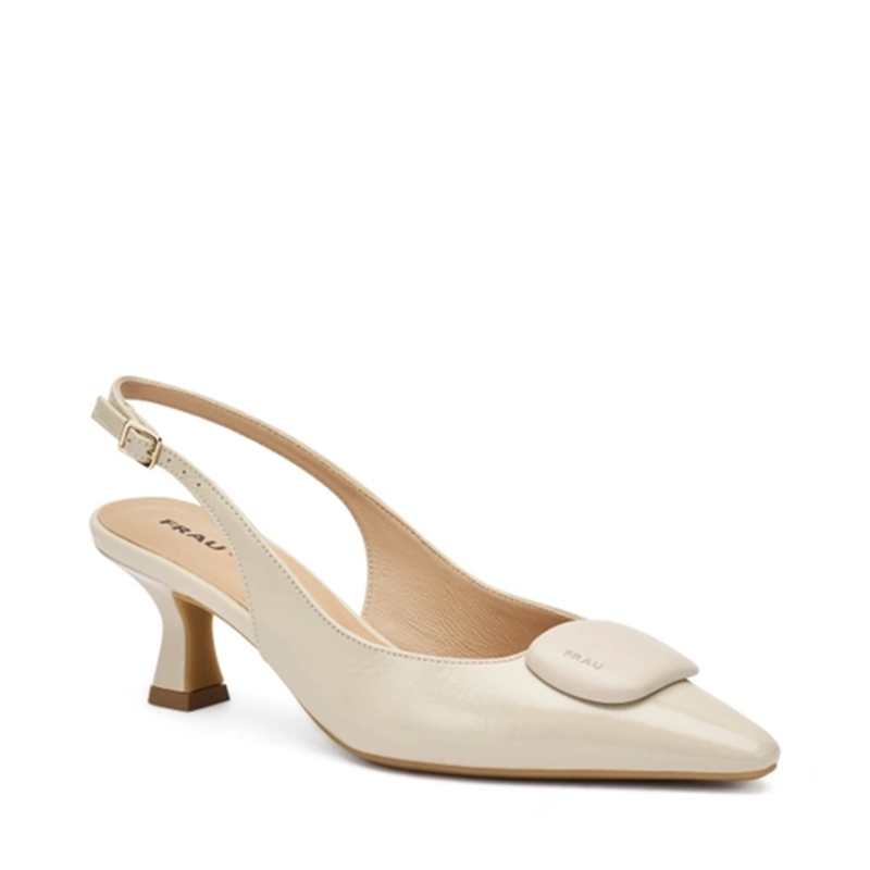 Frau slingback in vernice con accessorio