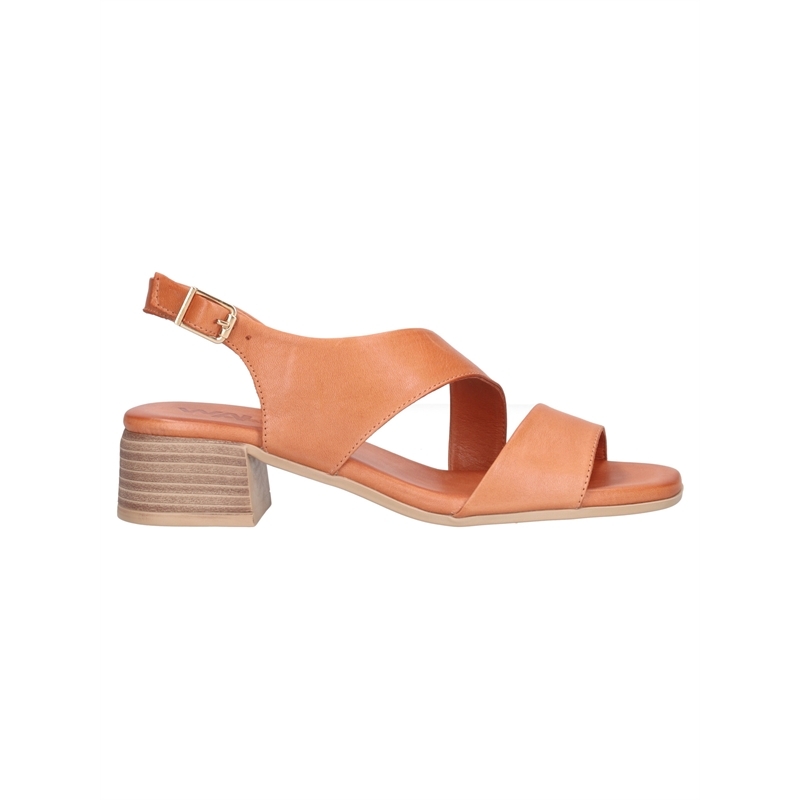 Walk Melluso sandalo con tacco basso da donna cuoio